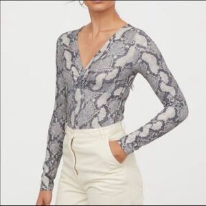 H&M SNAKESKIN BODYSUIT 
